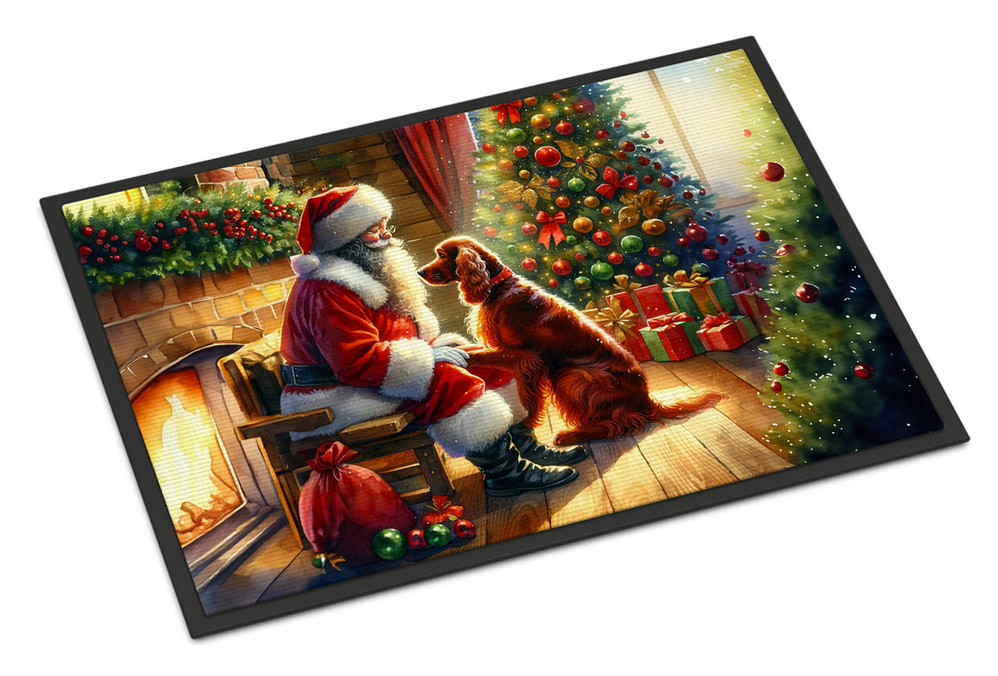 Buy this Irish Setter and Santa Claus Doormat