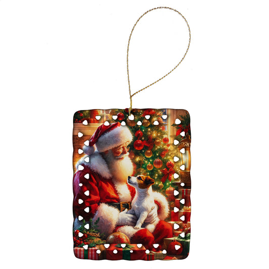 Buy this Jack Russell Terrier and Santa Claus Porcelain Ornament