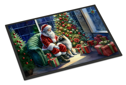 Buy this Keeshond and Santa Claus Doormat