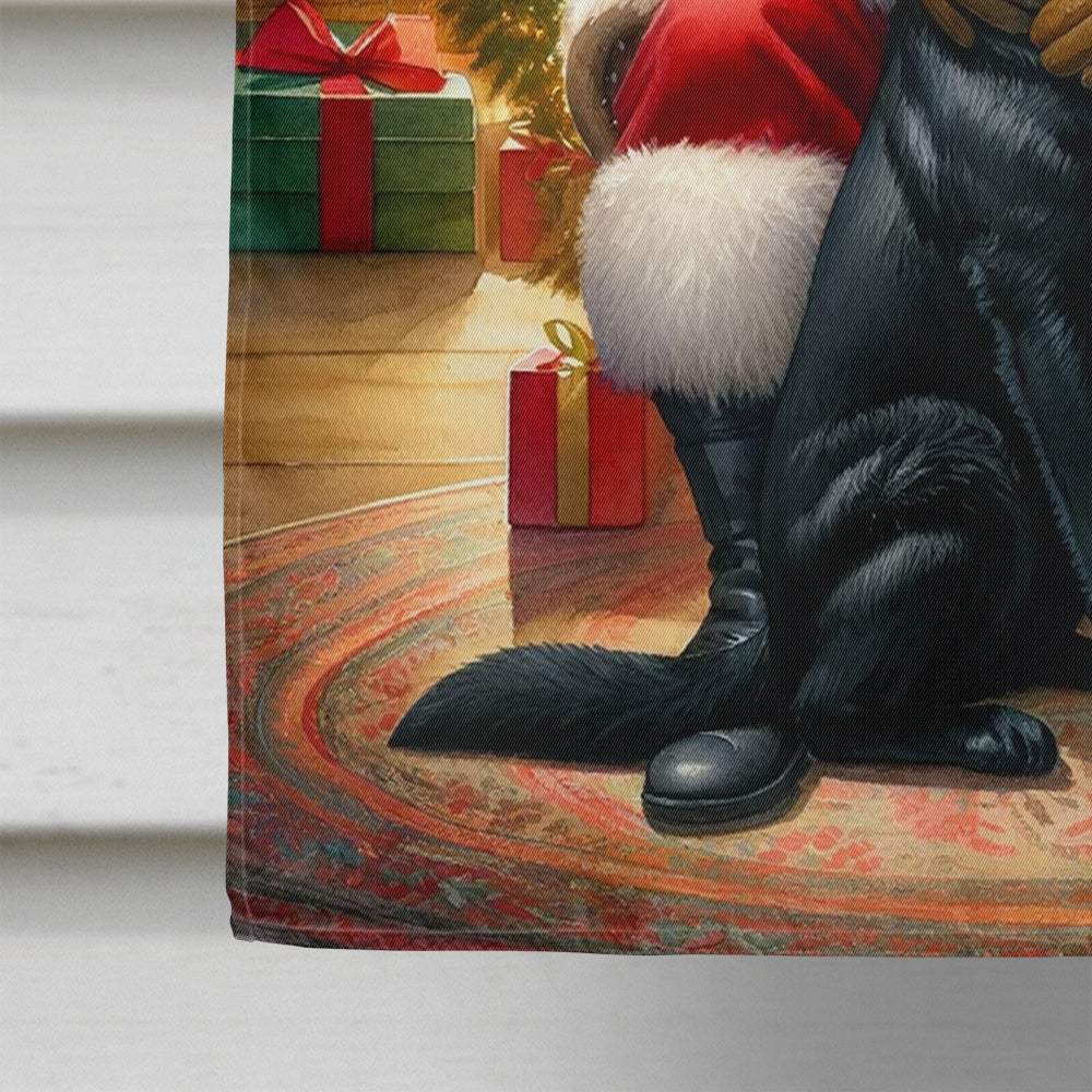 Labrador Retriever and Santa Claus House Flag