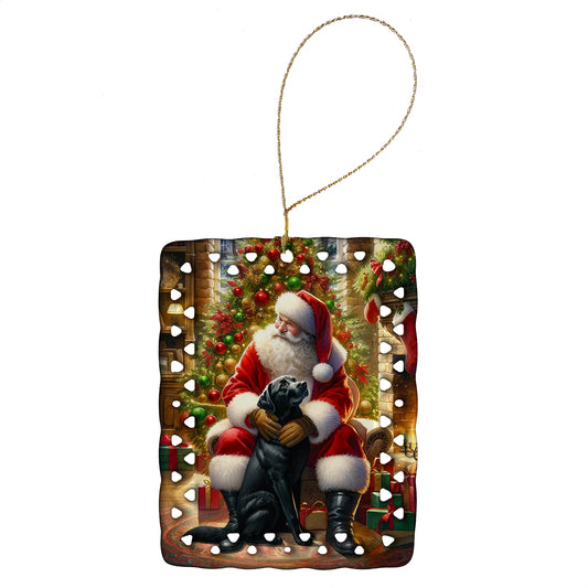 Buy this Labrador Retriever and Santa Claus Porcelain Ornament