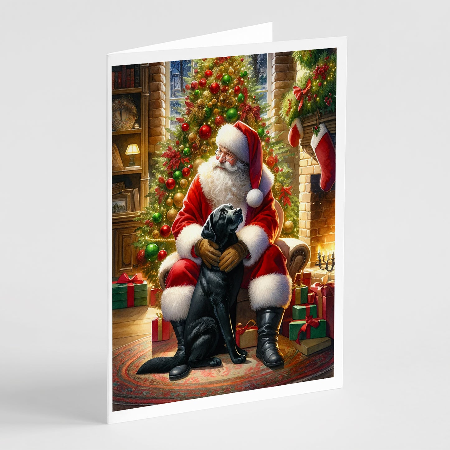 Buy this Labrador Retriever and Santa Claus Greeting Cards Pack of 8