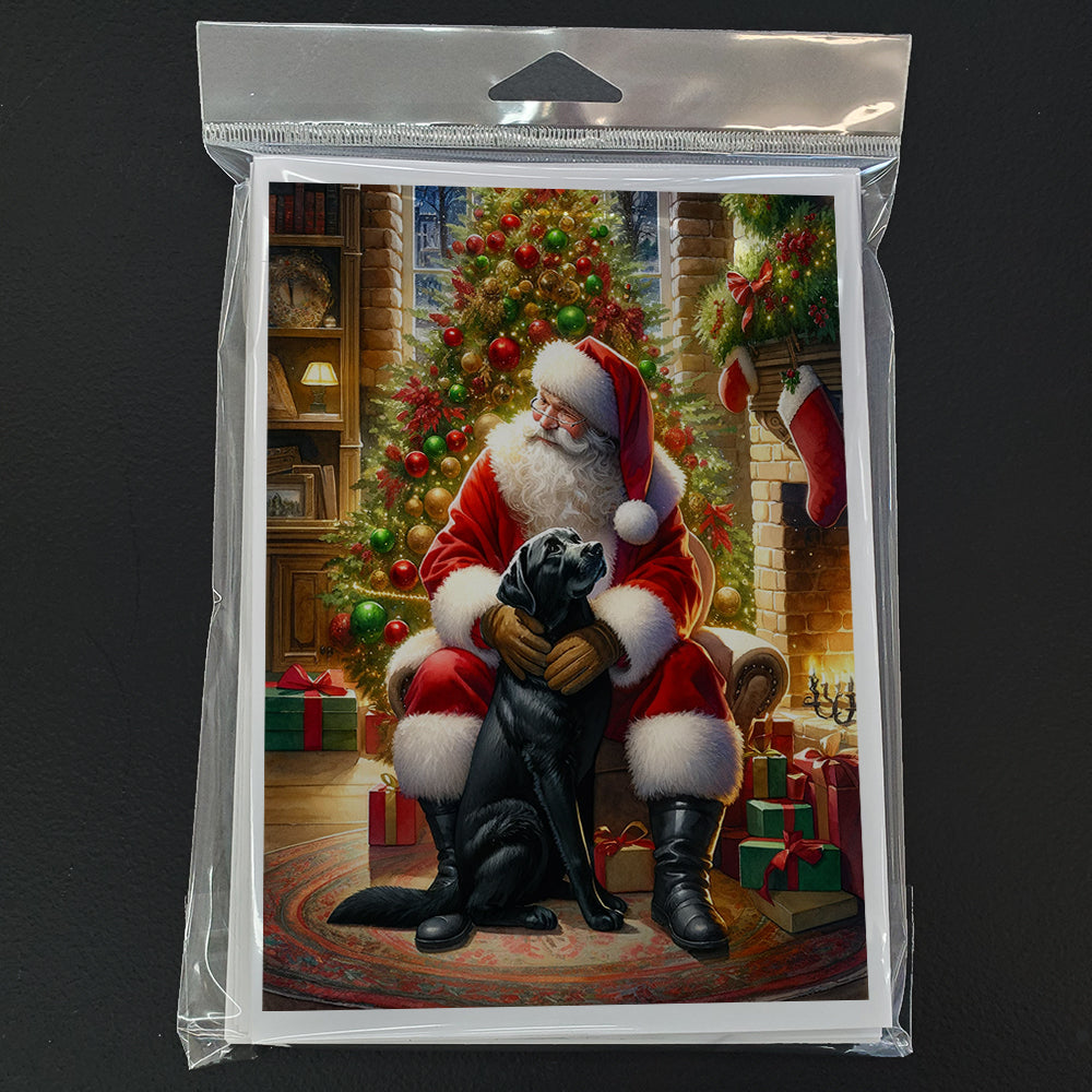 Labrador Retriever and Santa Claus Greeting Cards Pack of 8