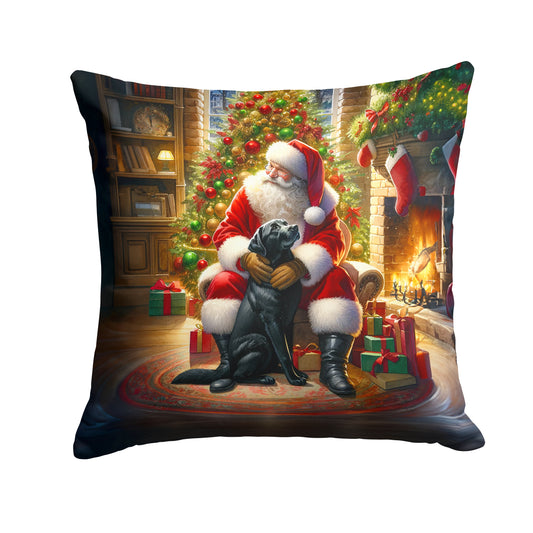 Buy this Labrador Retriever and Santa Claus Throw Pillow