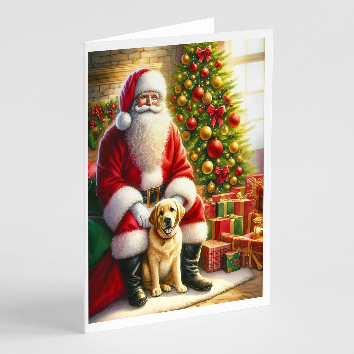 Buy this Labrador Retriever and Santa Claus Greeting Cards Pack of 8