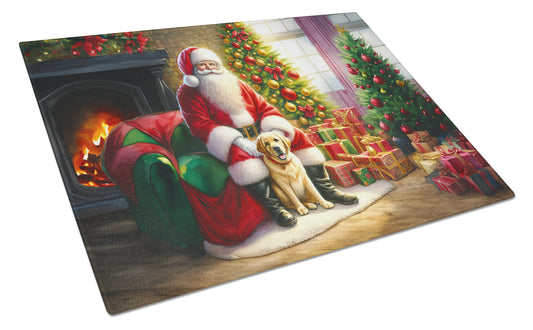 Buy this Labrador Retriever and Santa Claus Glass Cutting Board