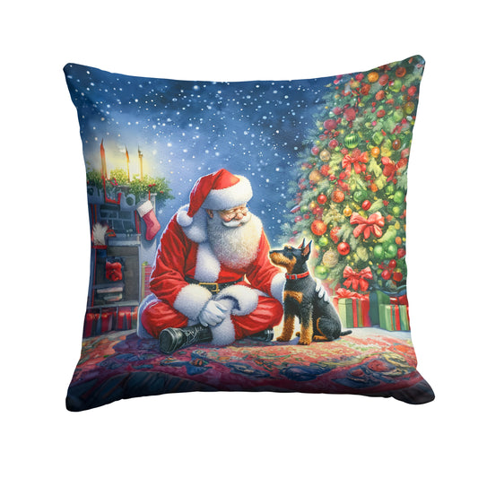 Buy this Manchester Terrier and Santa Claus Throw Pillow