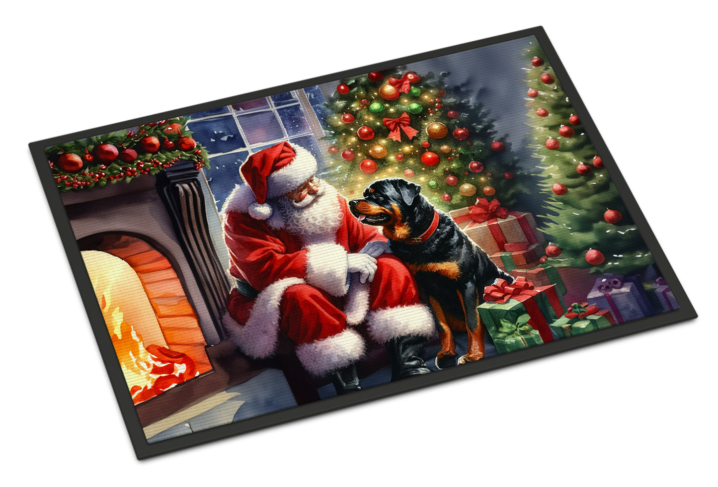 Buy this Rottweiler and Santa Claus Doormat