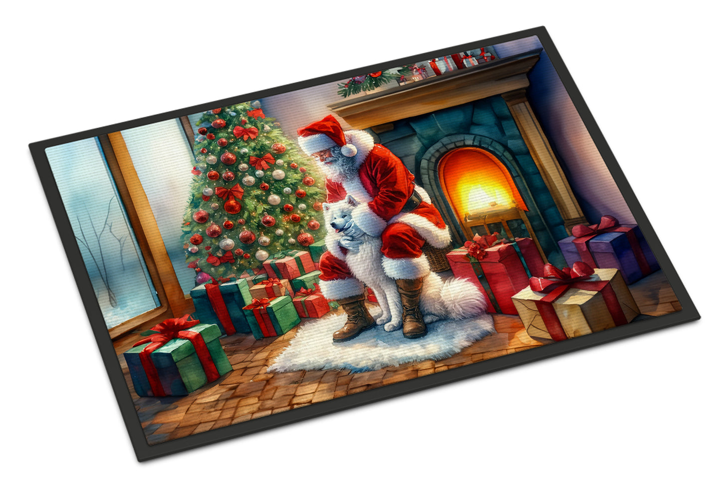 Buy this Samoyed and Santa Claus Doormat