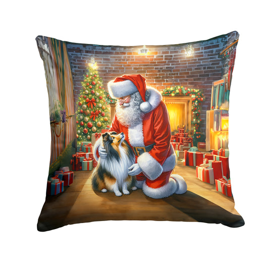 Buy this Sheltie and Santa Claus Throw Pillow