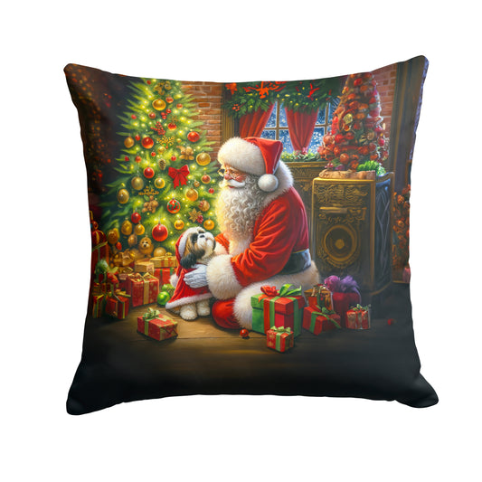 Buy this Shih Tzu and Santa Claus Throw Pillow