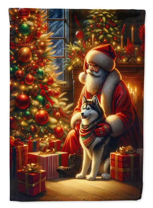 Buy this Siberian Husky and Santa Claus Garden Flag