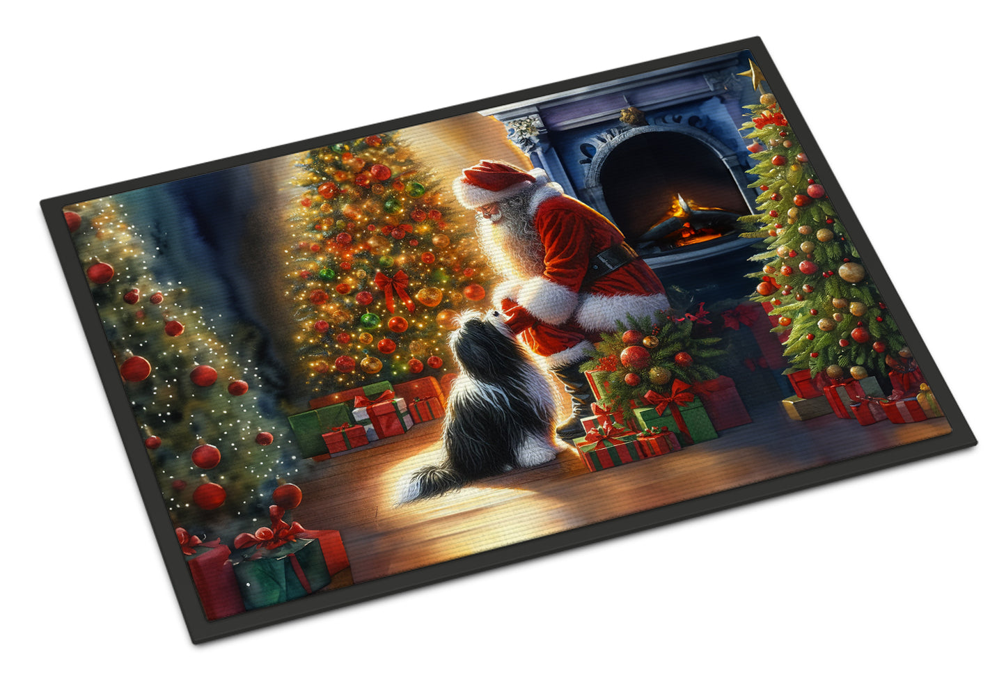 Buy this Tibetan Terrier and Santa Claus Doormat