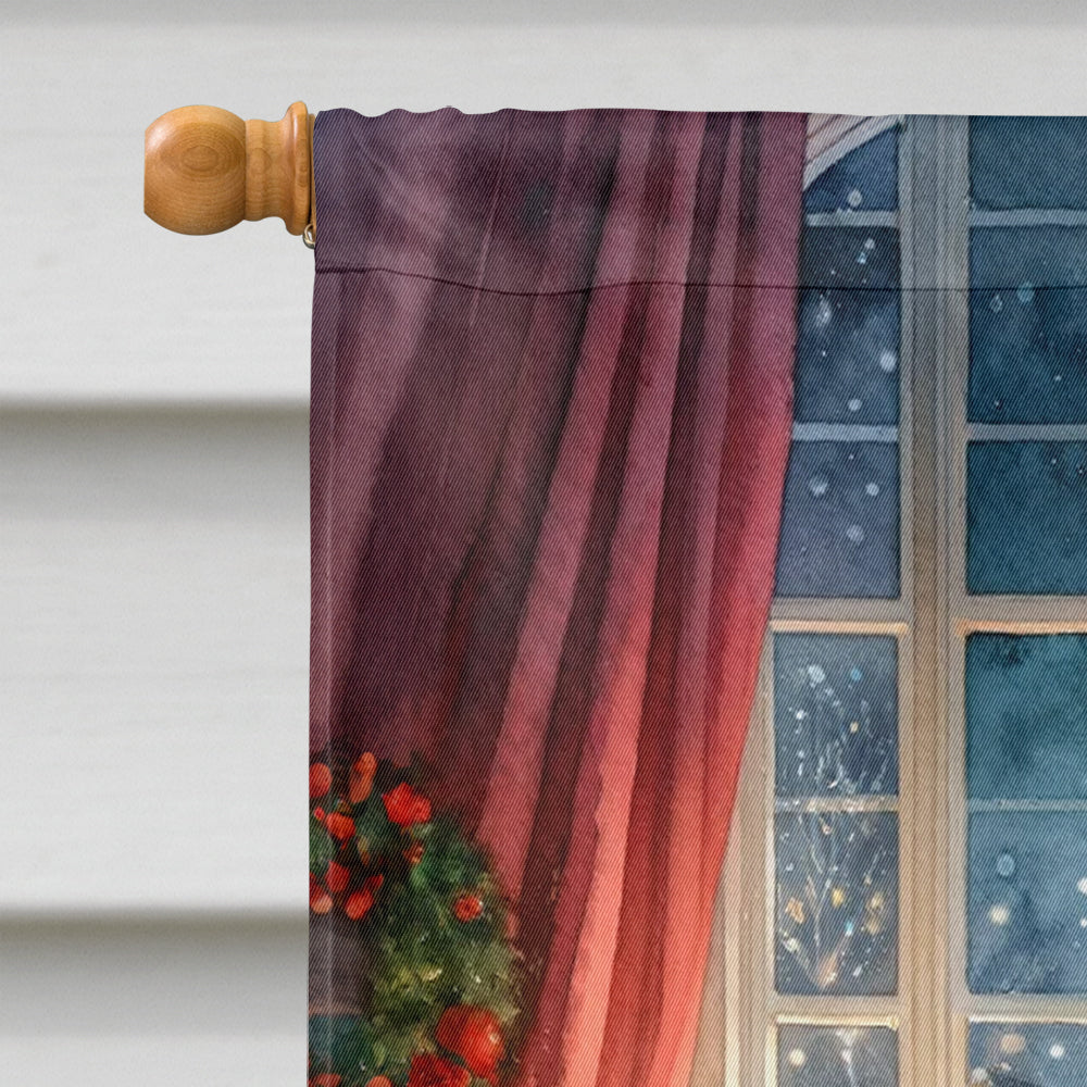 Vizsla and Santa Claus House Flag