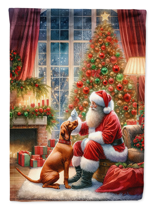 Buy this Vizsla and Santa Claus Garden Flag