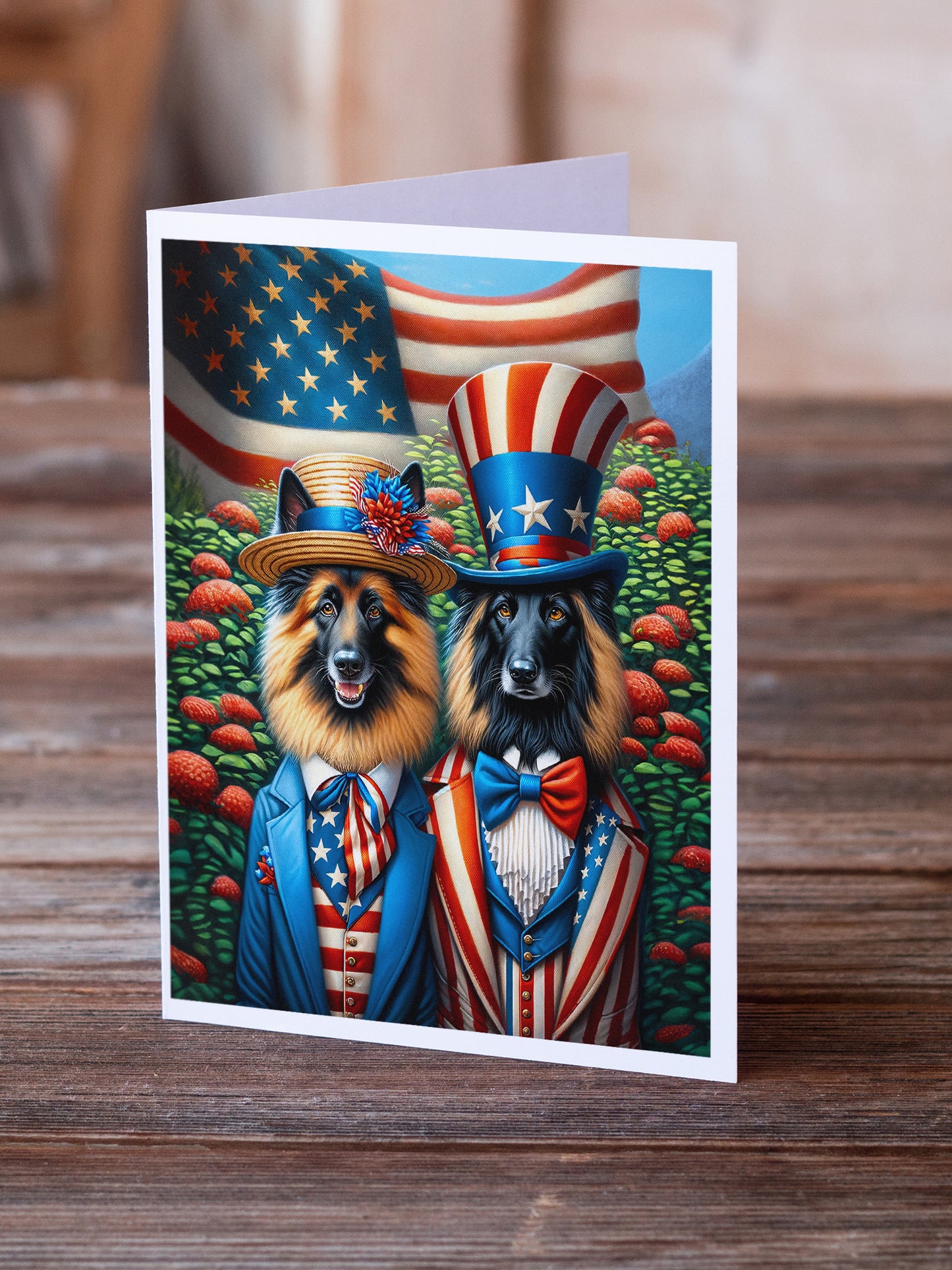 All American Belgian Tervuren Greeting Cards Pack of 8