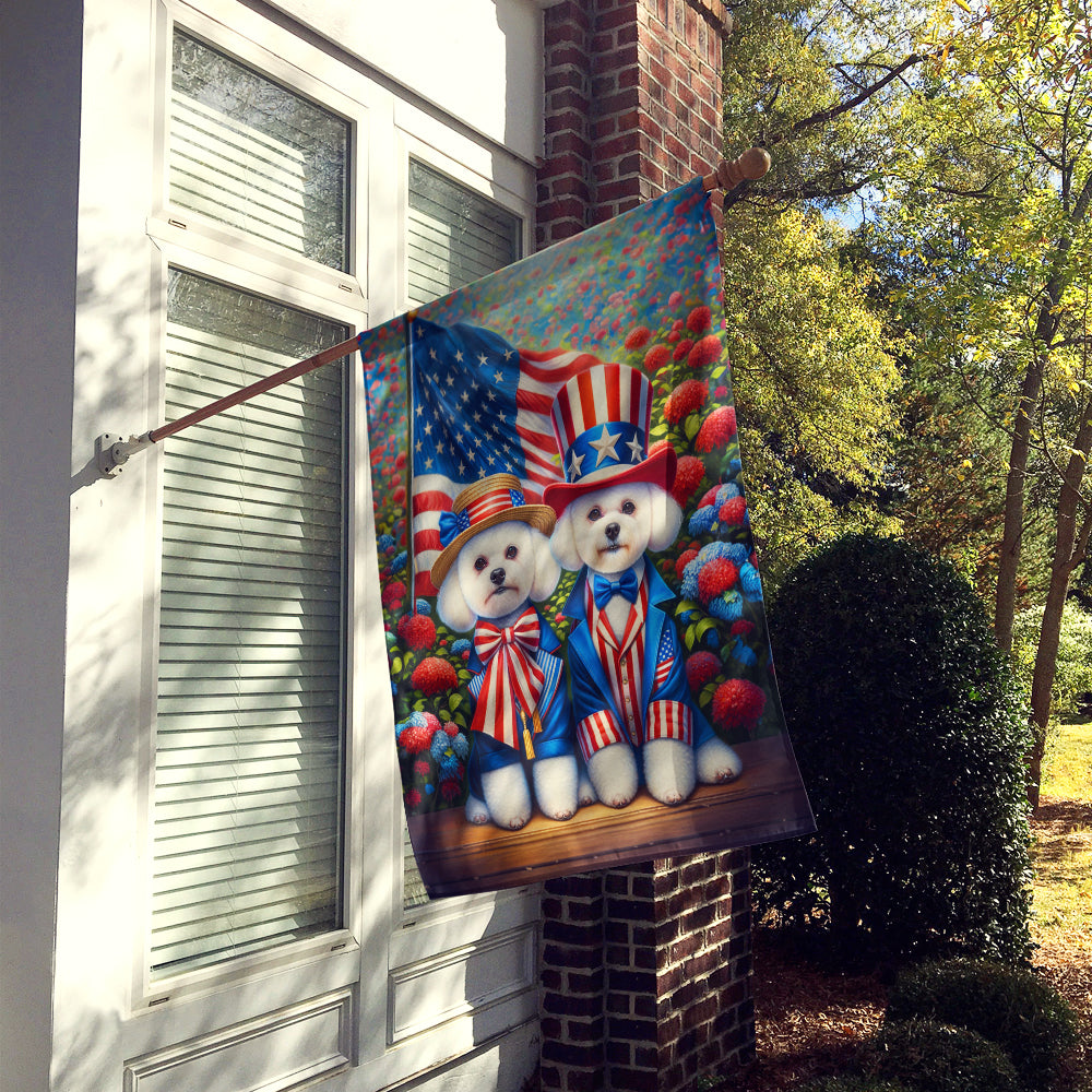 All American Bichon Frise House Flag