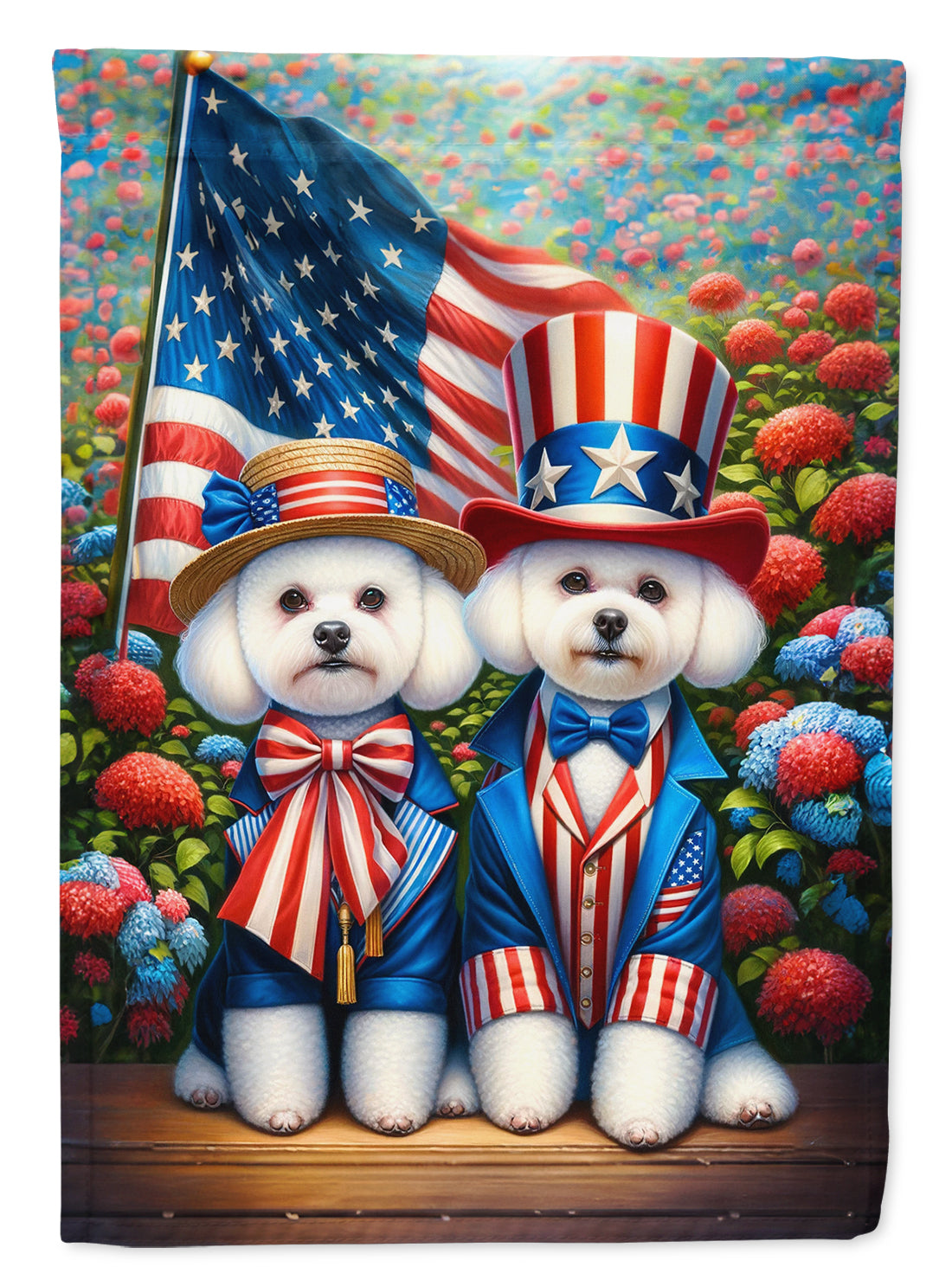 Buy this All American Bichon Frise Garden Flag