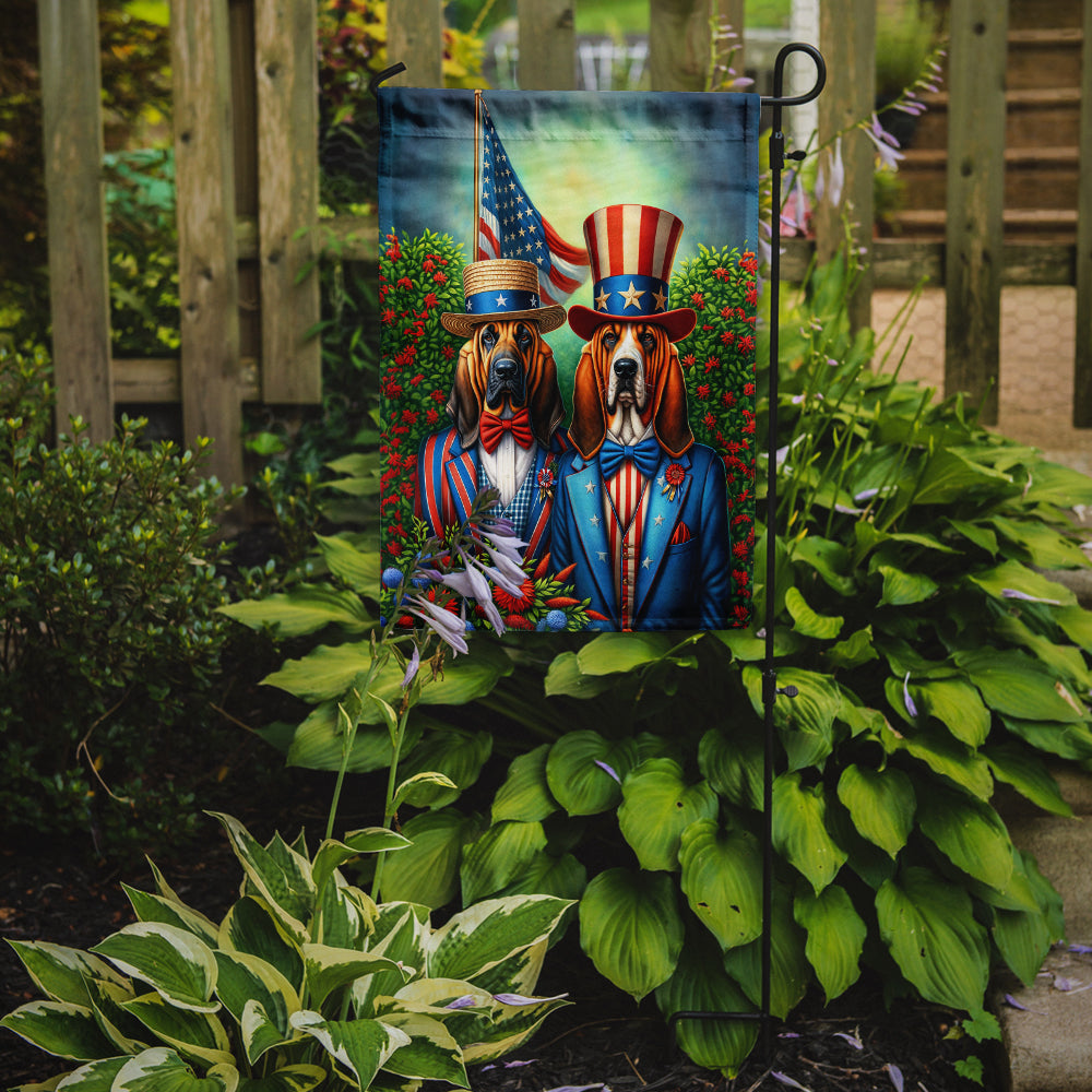 All American Bloodhound Garden Flag