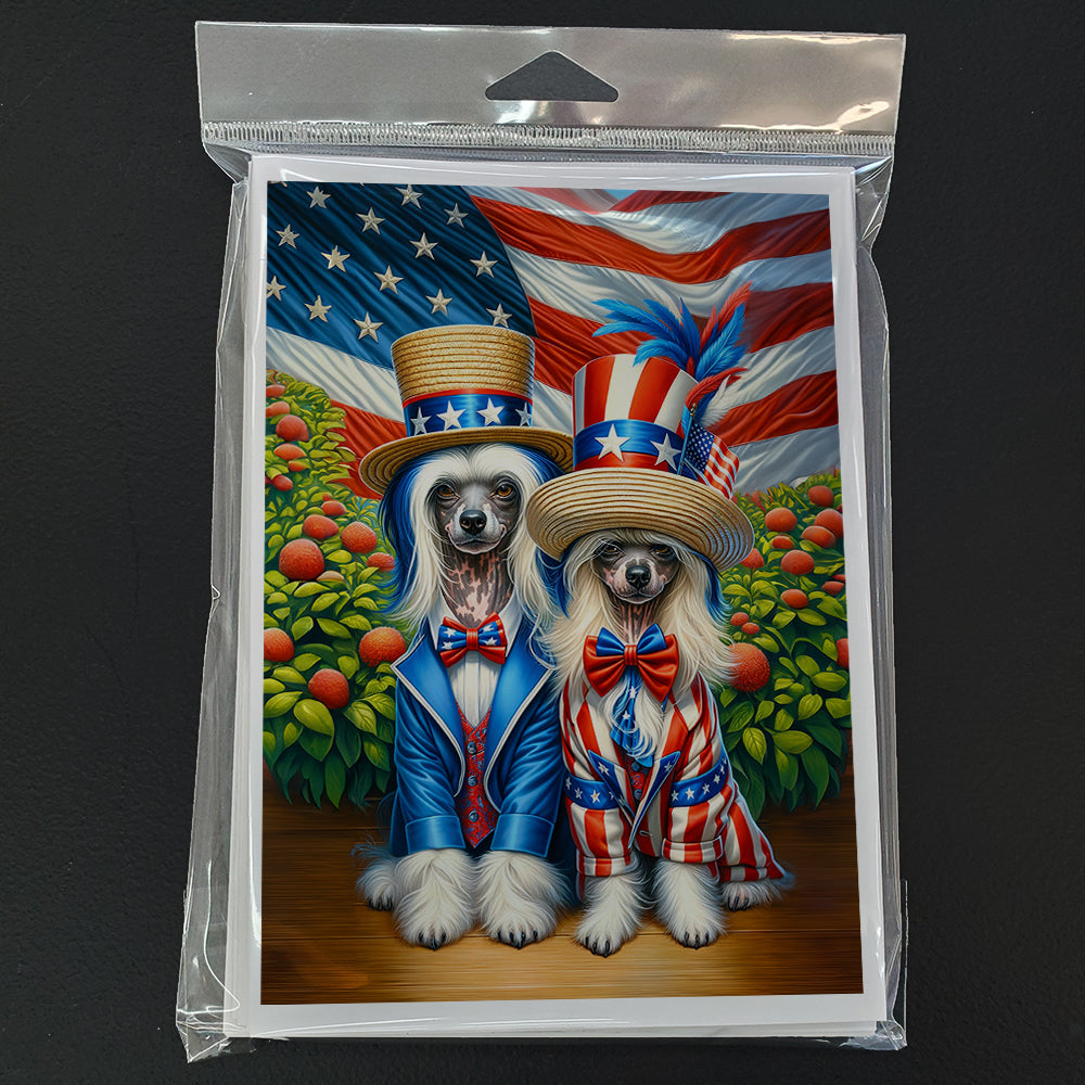 All American Chinese Crested Greeting Cards Pack of 8