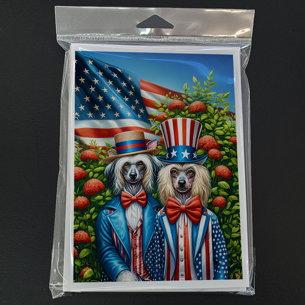 All American Chinese Crested Greeting Cards Pack of 8