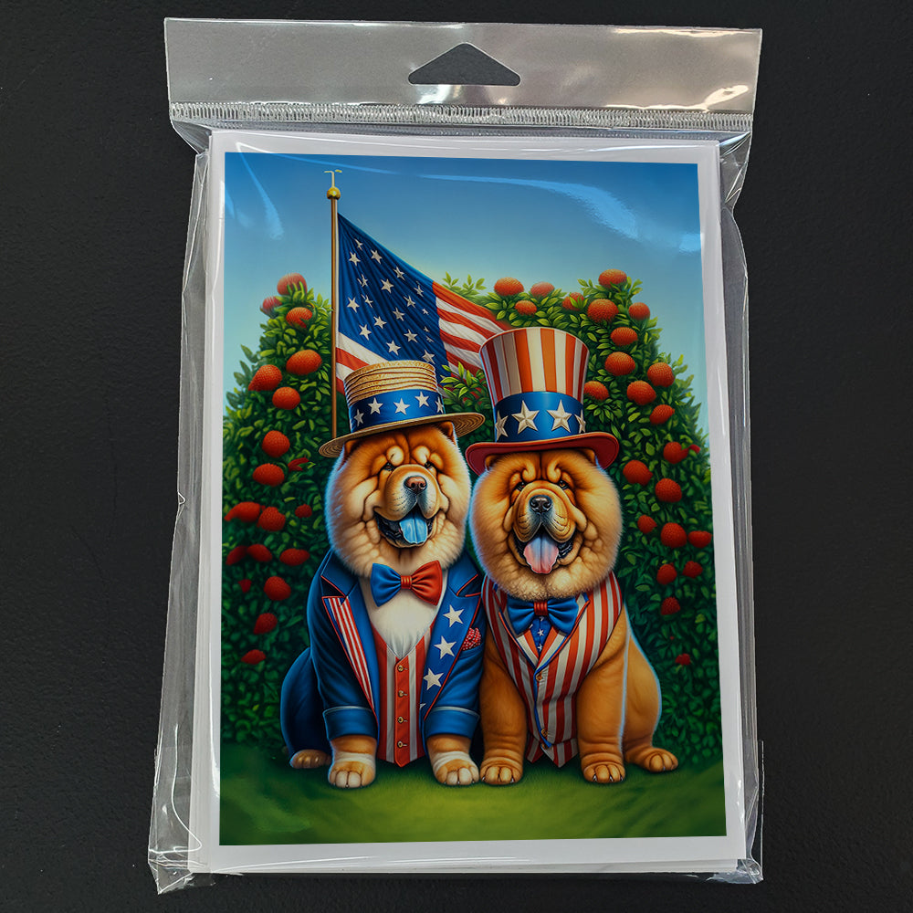 All American Chow Chow Greeting Cards Pack of 8