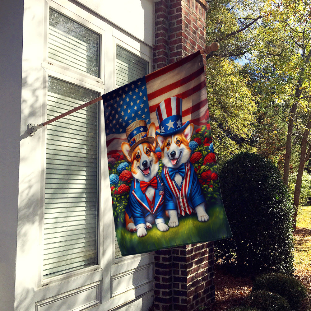 All American Corgi House Flag