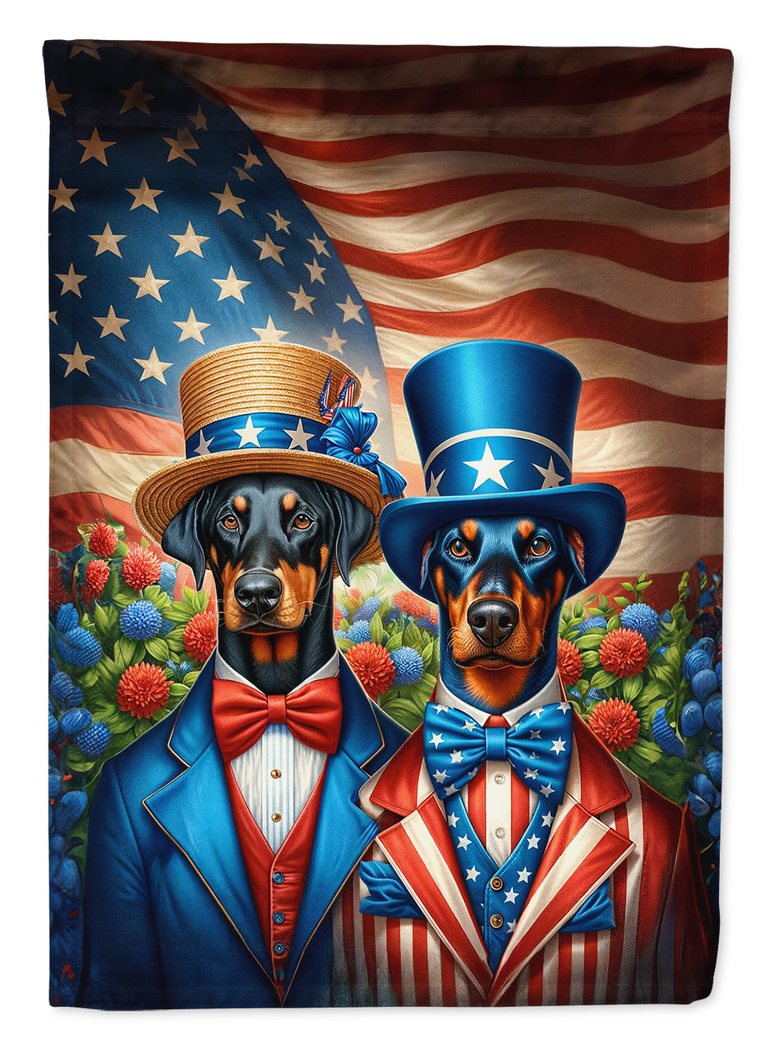 Buy this All American Doberman Pinscher Garden Flag