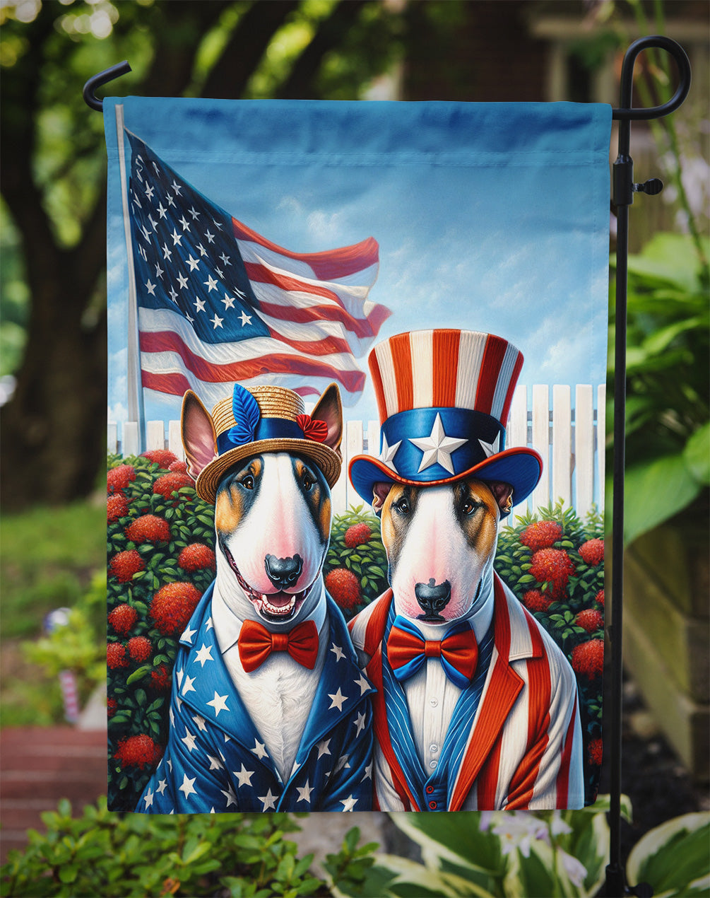 All American English Bull Terrier Garden Flag