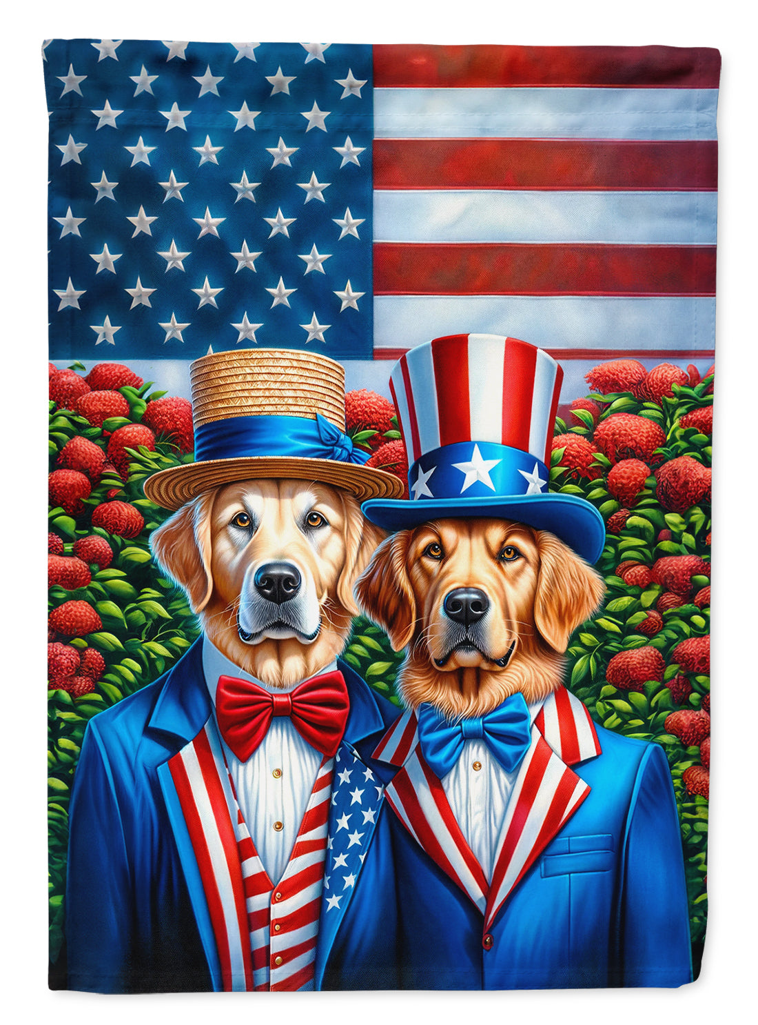 Buy this All American Golden Retriever Garden Flag