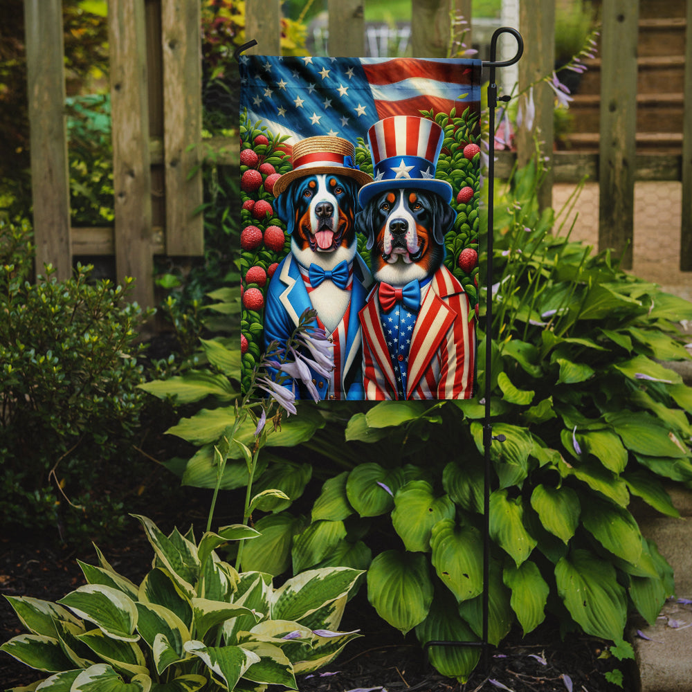 All American Greater Swiss Mountain Dog Garden Flag