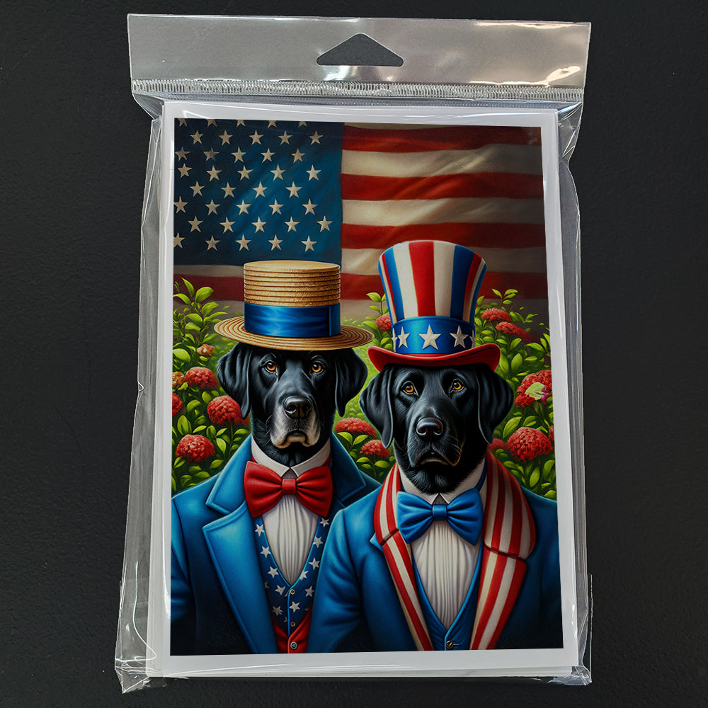 All American Labrador Retriever Greeting Cards Pack of 8