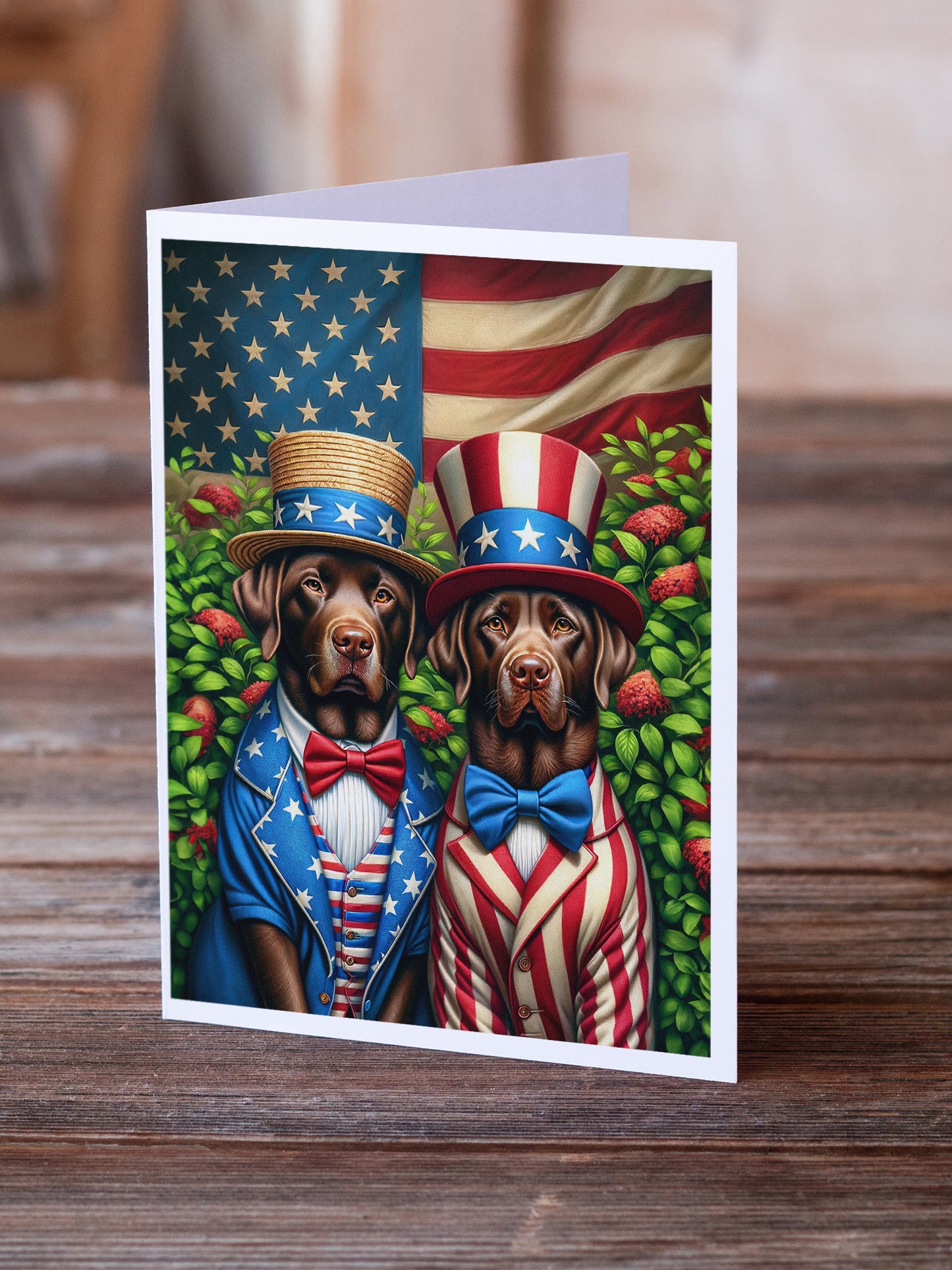 All American Labrador Retriever Greeting Cards Pack of 8