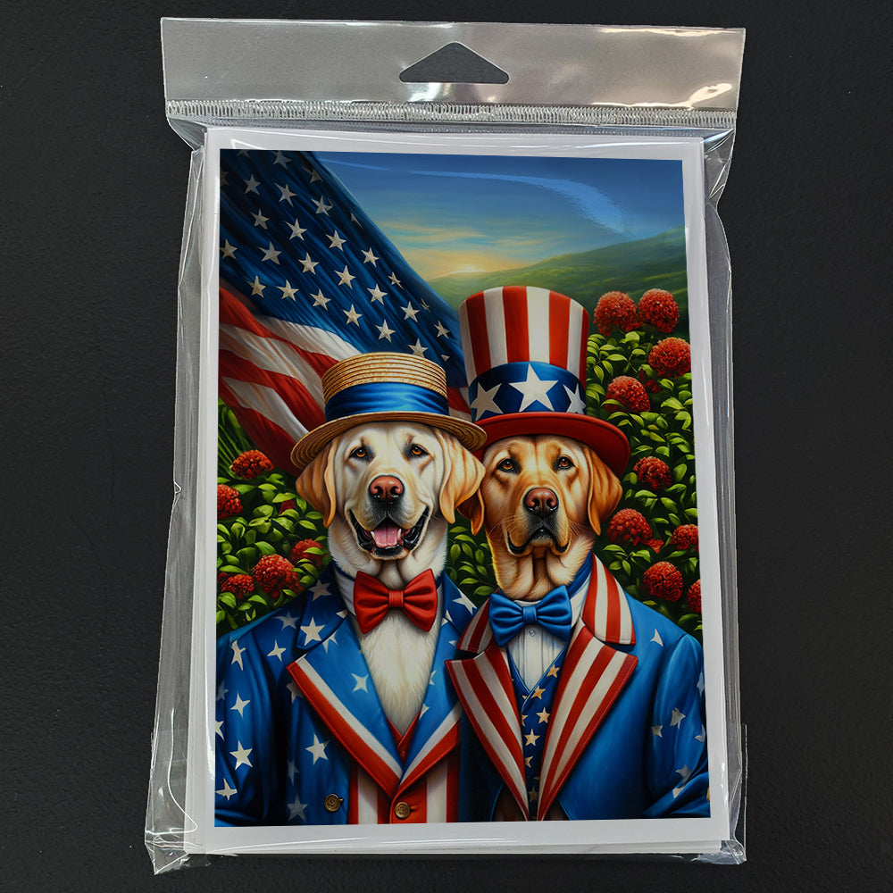 All American Labrador Retriever Greeting Cards Pack of 8