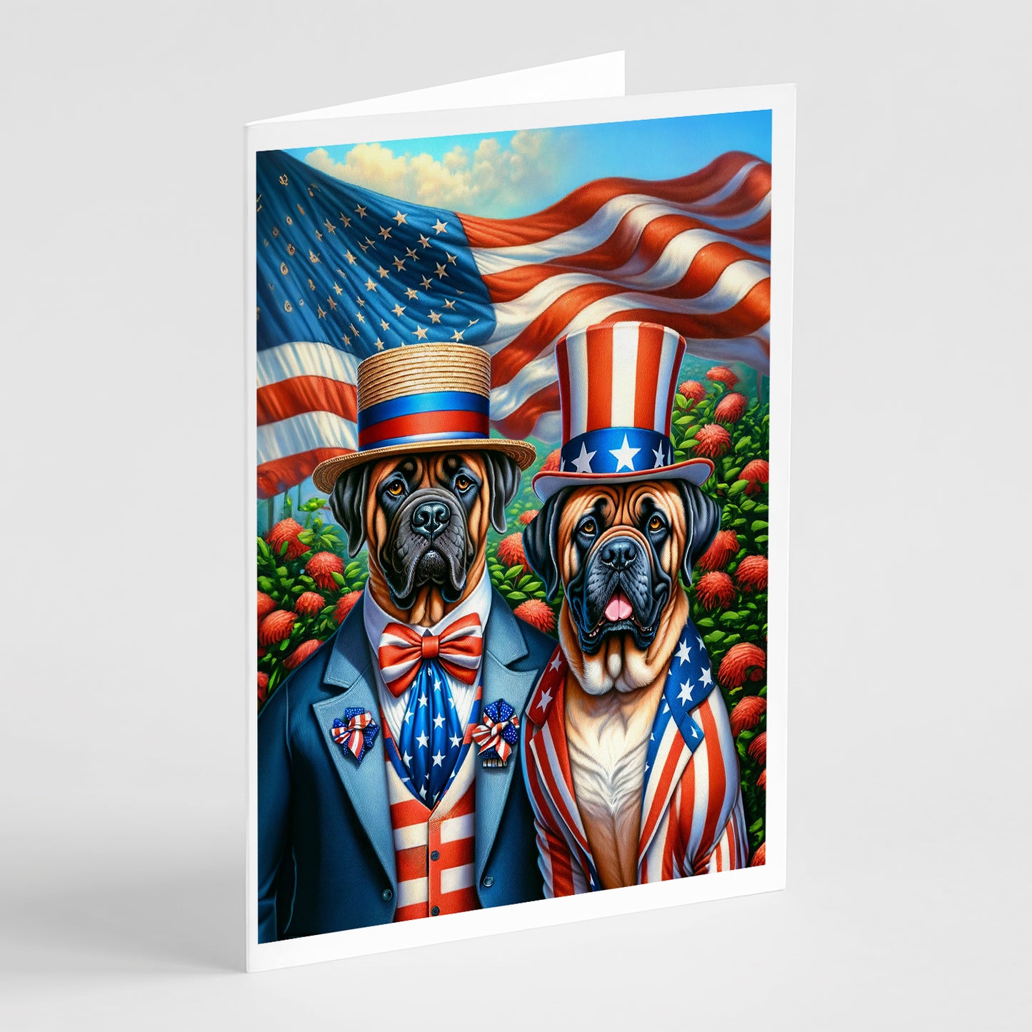 Buy this All American Mastiff Greeting Cards Pack of 8