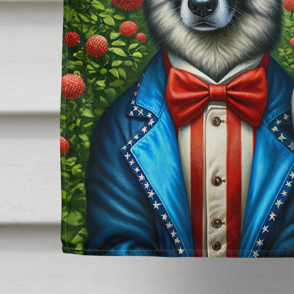 All American Norwegian Elkhound House Flag