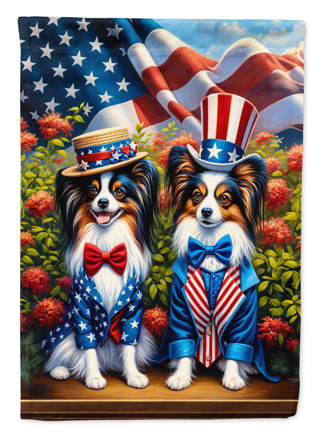 Buy this All American Papillon Garden Flag