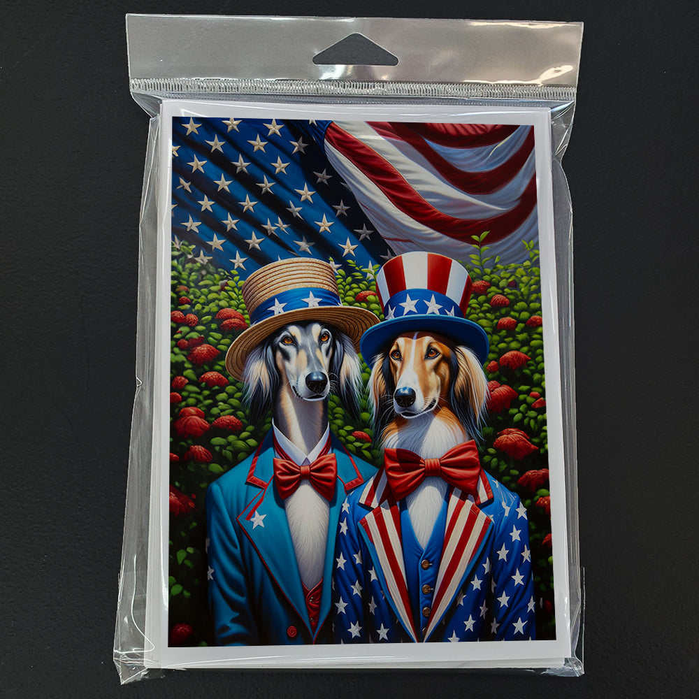 All American Saluki Greeting Cards Pack of 8