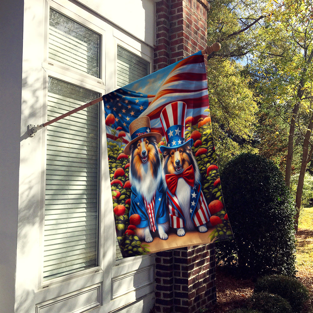 All American Sheltie House Flag