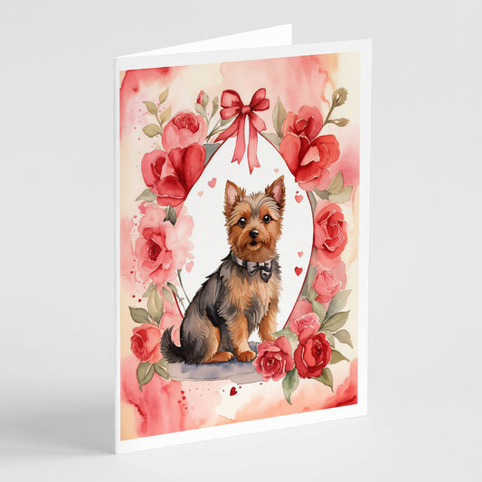 Buy this Australian Terrier Valentine Roses Greeting Cards Pack of 8