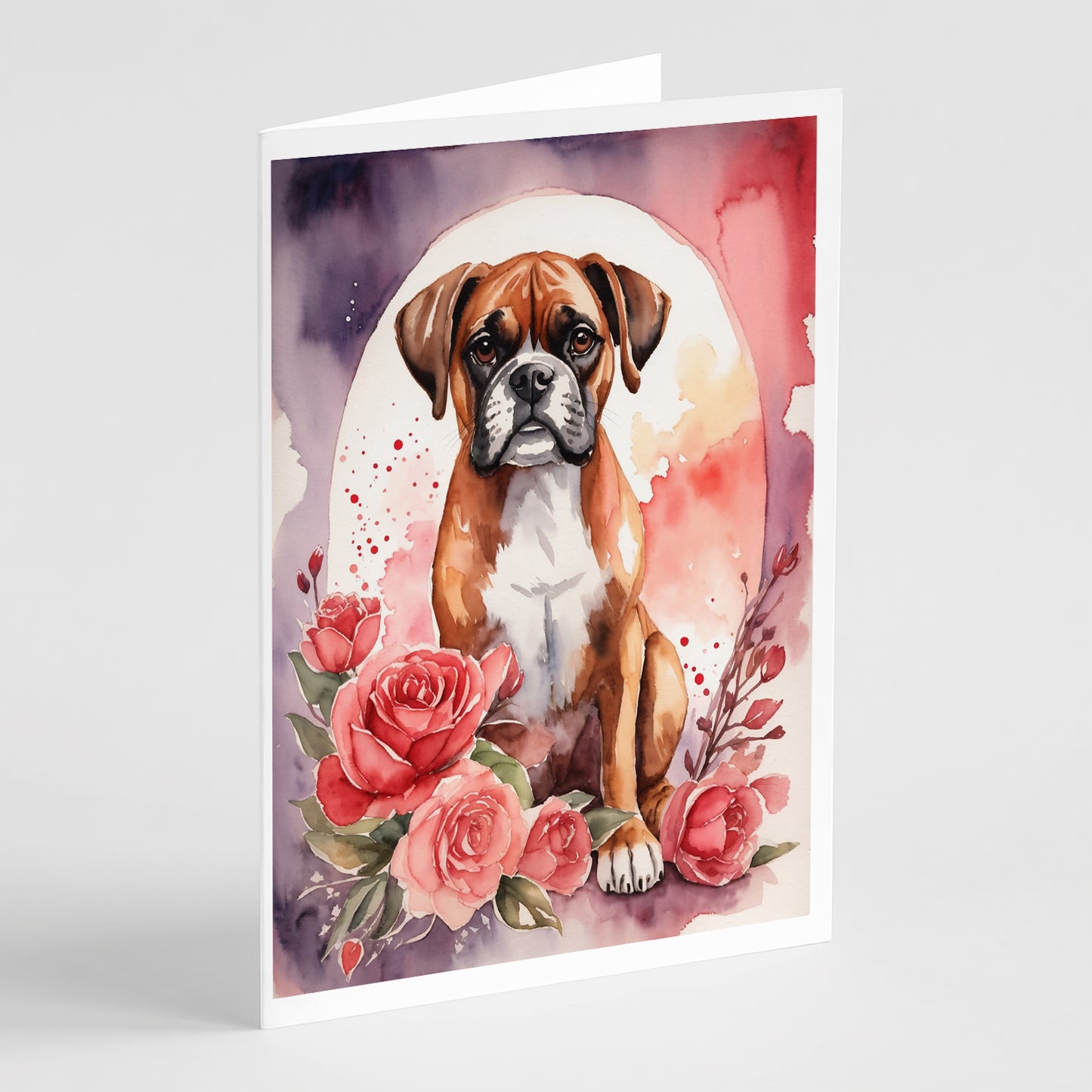 Buy this Boxer Valentine Roses Greeting Cards Pack of 8