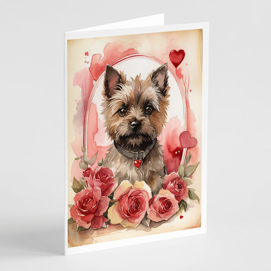 Buy this Cairn Terrier Valentine Roses Greeting Cards Pack of 8