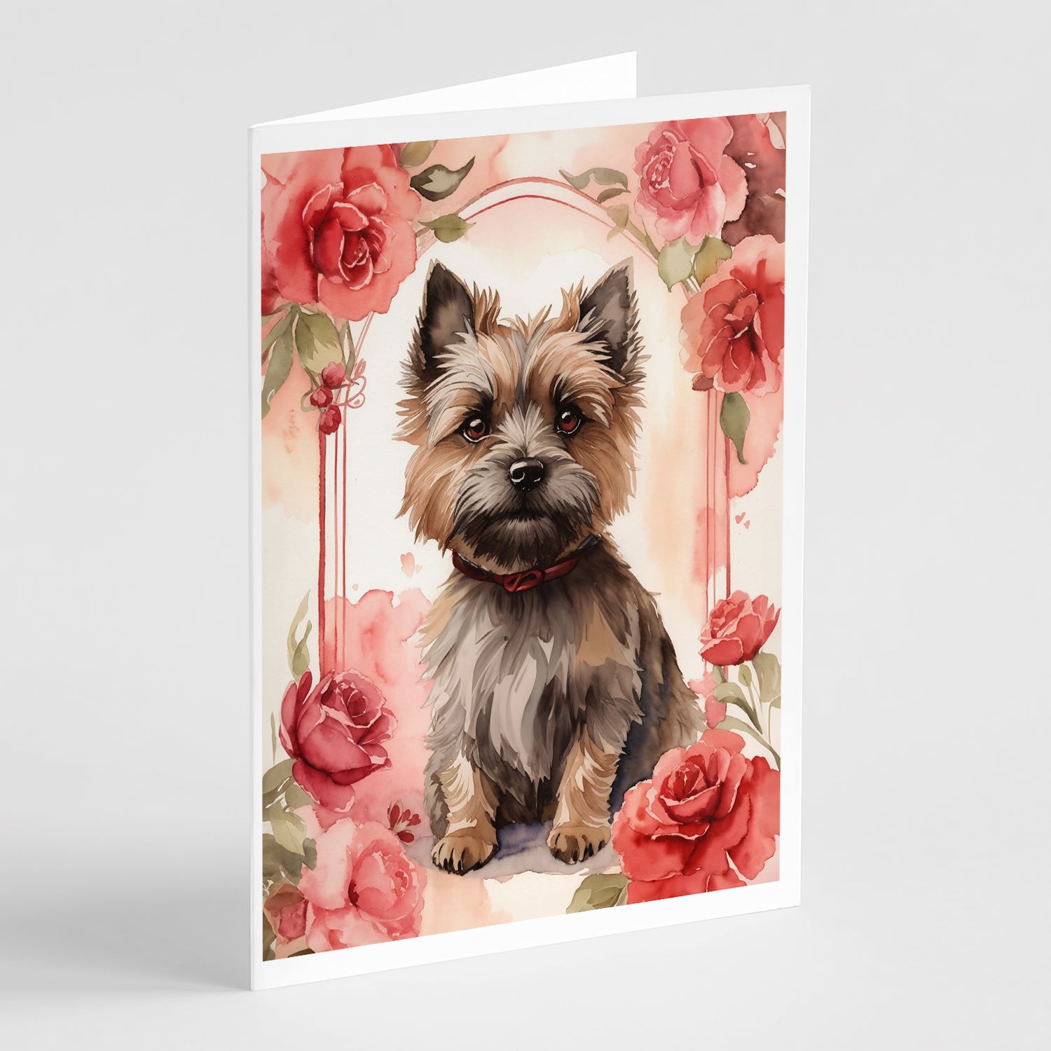 Buy this Cairn Terrier Valentine Roses Greeting Cards Pack of 8