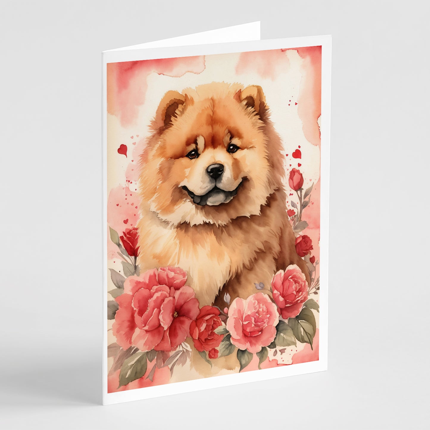 Buy this Chow Chow Valentine Roses Greeting Cards Pack of 8