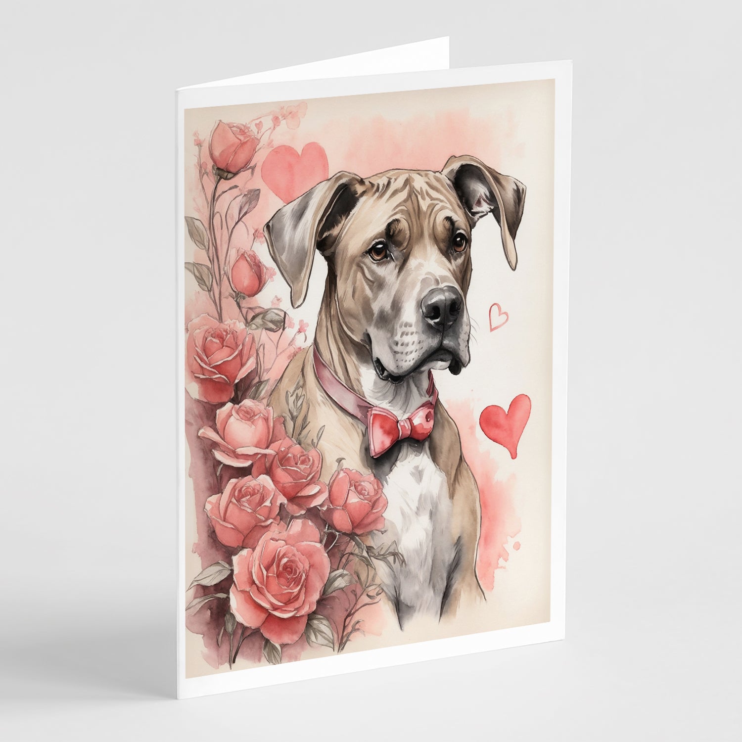 Buy this Great Dane Valentine Roses Greeting Cards Pack of 8