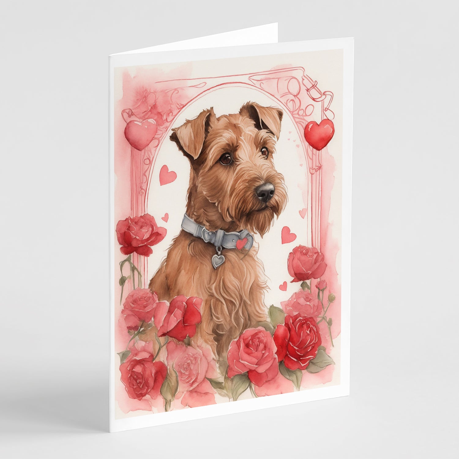 Buy this Irish Terrier Valentine Roses Greeting Cards Pack of 8