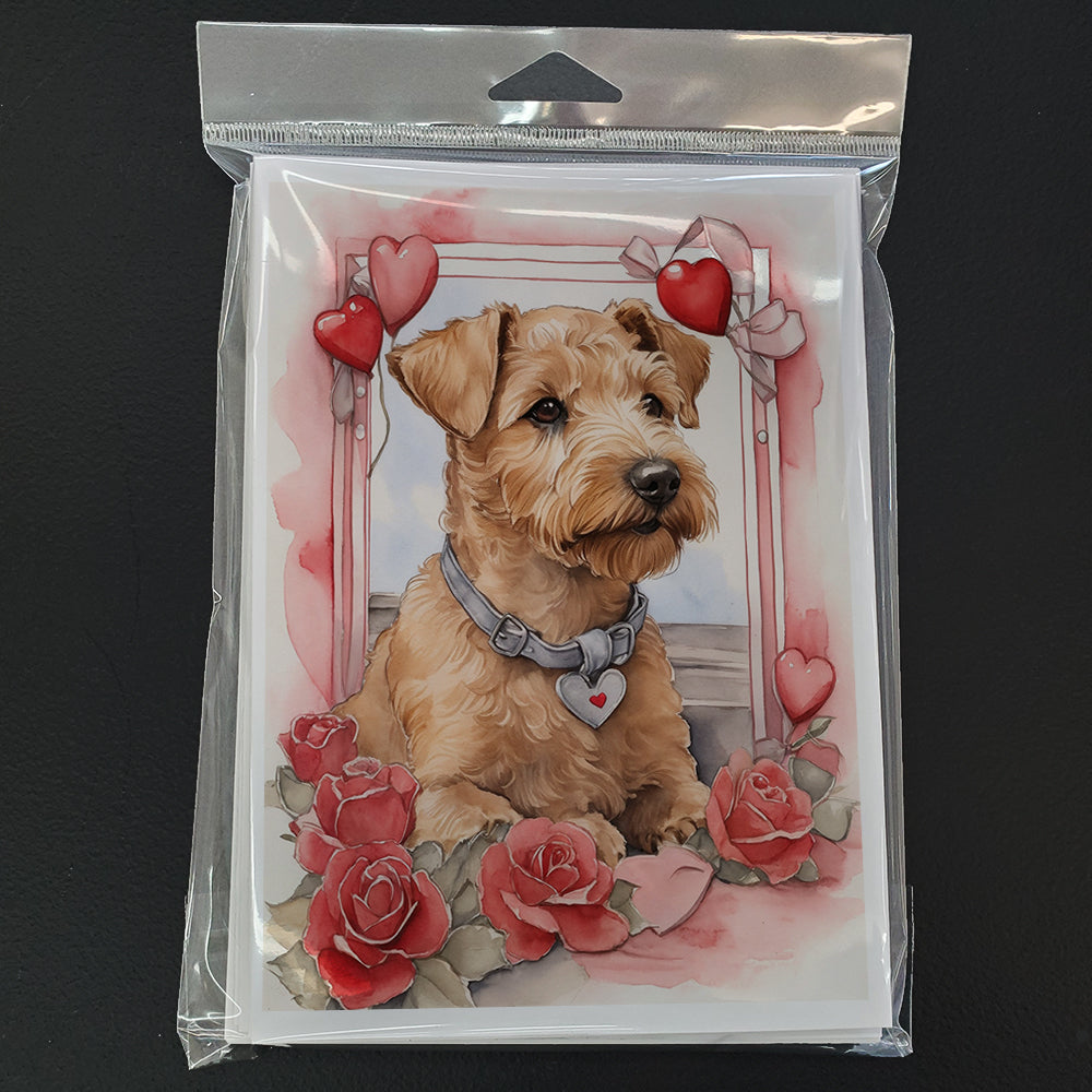 Lakeland Terrier Valentine Roses Greeting Cards Pack of 8