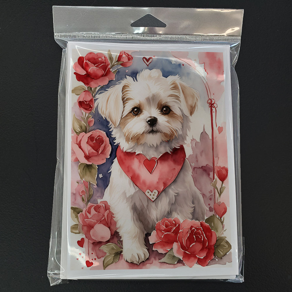 Maltese Valentine Roses Greeting Cards Pack of 8