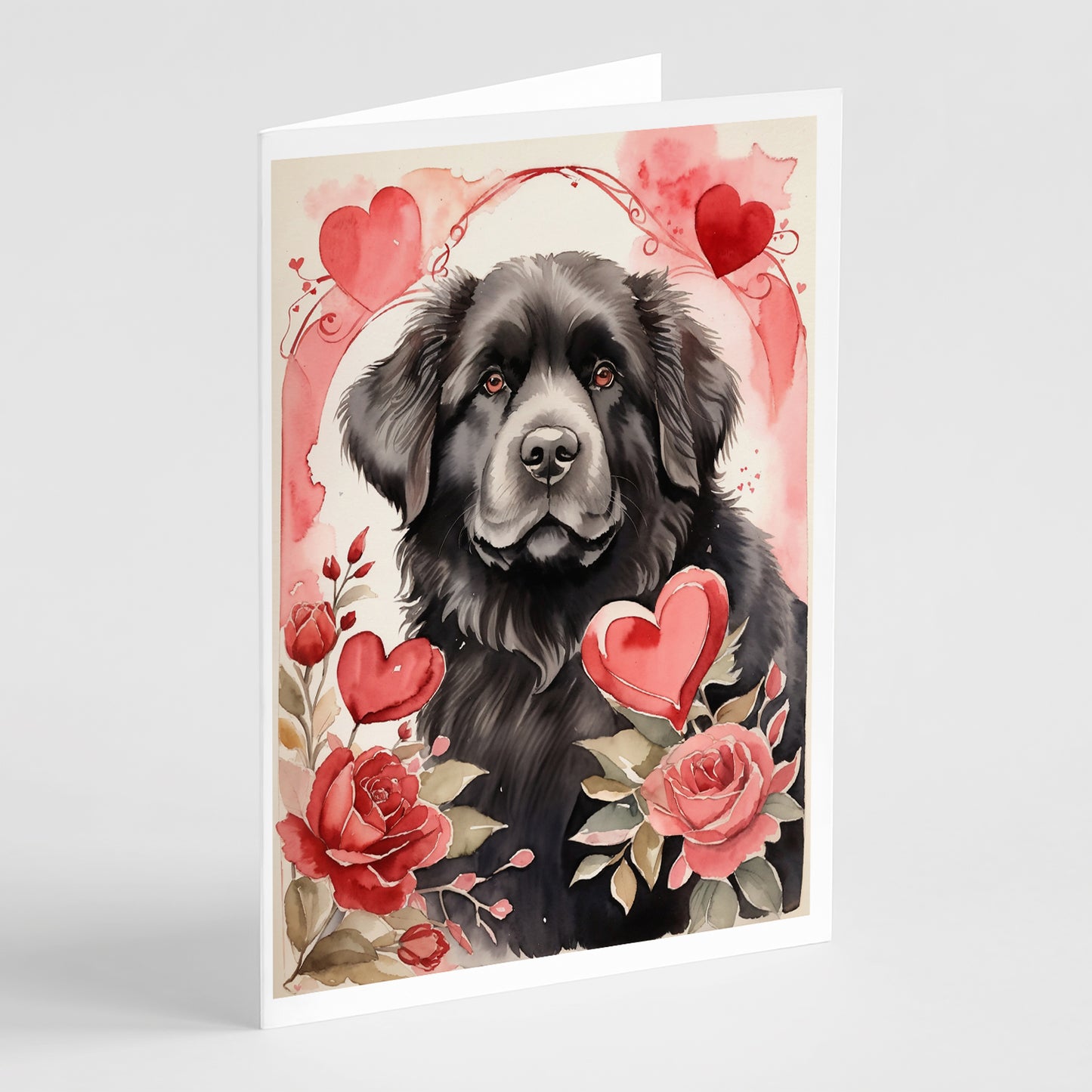 Buy this Newfoundland Valentine Roses Greeting Cards Pack of 8