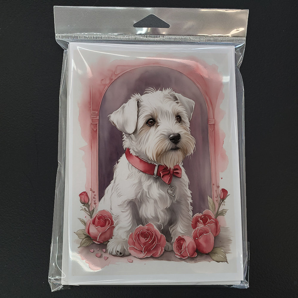 Sealyham Terrier Valentine Roses Greeting Cards Pack of 8